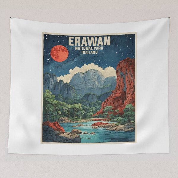 Item preview, Erawan Thailand Vintage Travel Tourism Retro designed and sold by TravelersGems.