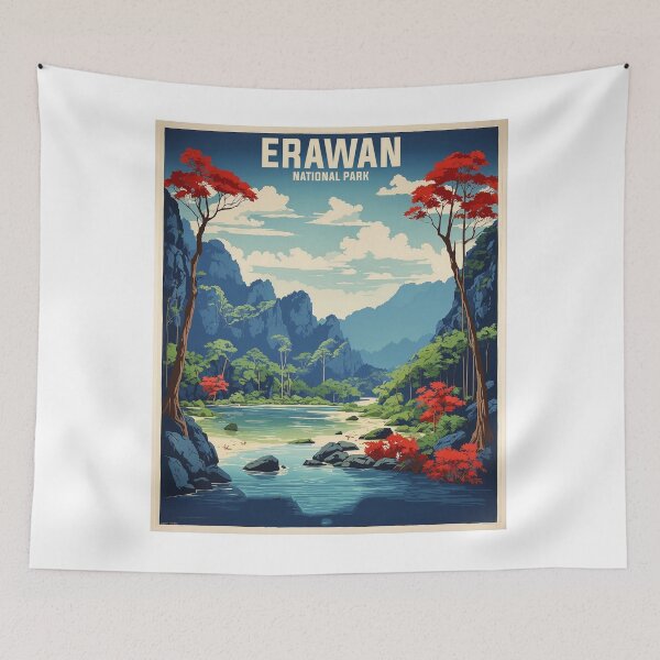Item preview, Erawan Thailand Vintage Travel Tourism Retro designed and sold by TravelersGems.