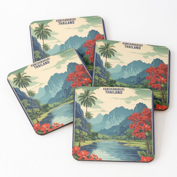 Item preview, Kanchanaburi Thailand Vintage Travel Tourism Retro designed and sold by TravelersGems.