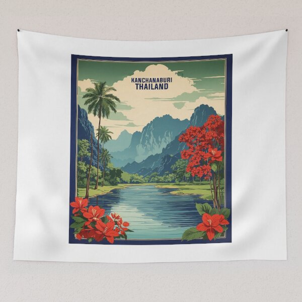 Item preview, Kanchanaburi Thailand Vintage Travel Tourism Retro designed and sold by TravelersGems.