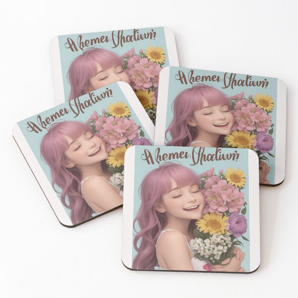 Item preview, girl with bouquet of roses gift for a birthday designed and sold by Carlos Gudino.
