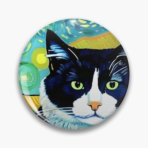 Item preview, Van Gogh's Influence: Cat Portrait in AI Art designed and sold by a-WangArt.