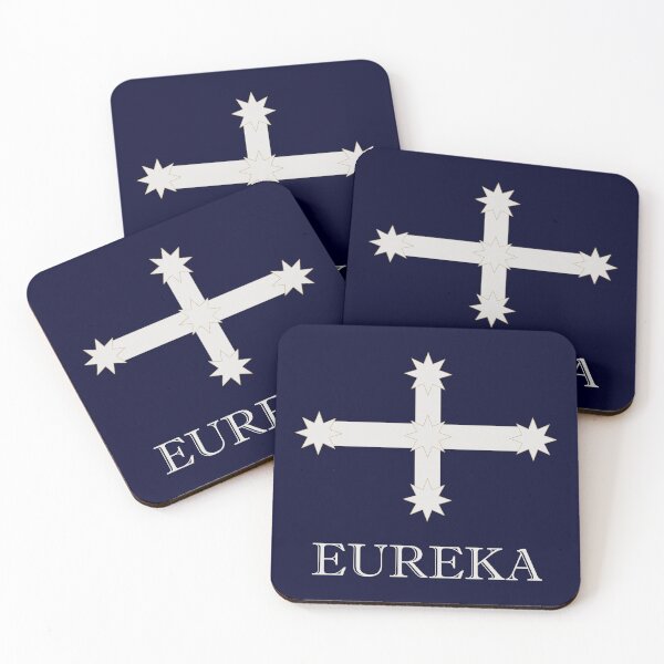 Item preview, Eureka Flag in Navy Blue, with the word EUREKA designed and sold by AASparksDesigns.