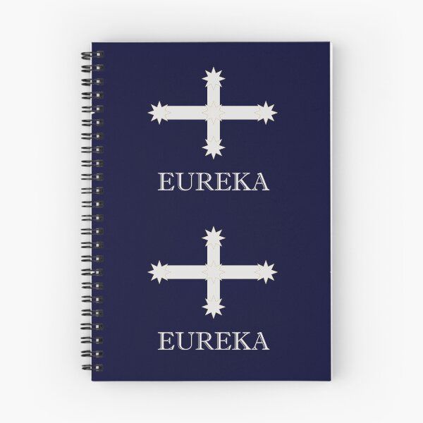 Item preview, Eureka Flag in Navy Blue, with the word EUREKA designed and sold by AASparksDesigns.