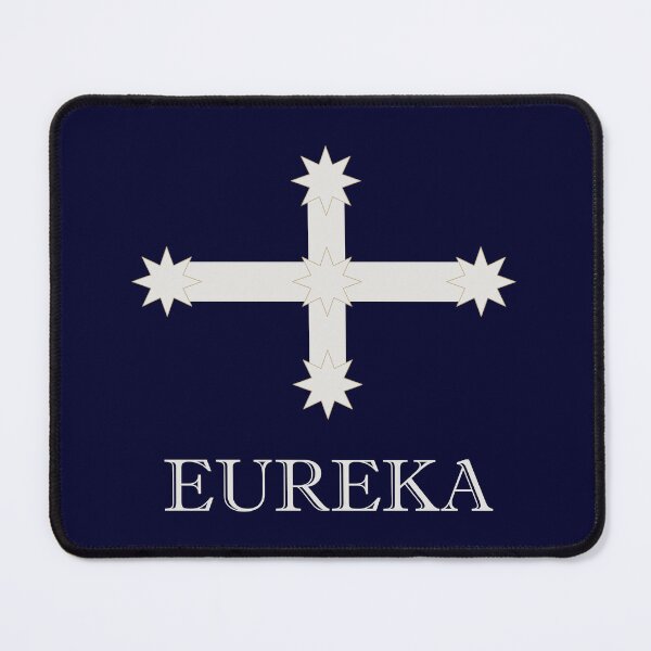 Item preview, Eureka Flag in Navy Blue, with the word EUREKA designed and sold by AASparksDesigns.