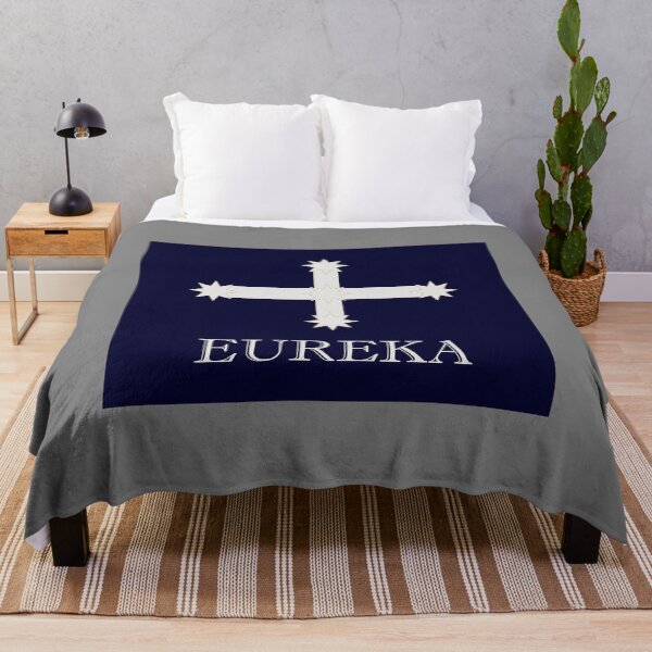 Item preview, Eureka Flag in Navy Blue, with the word EUREKA designed and sold by AASparksDesigns.