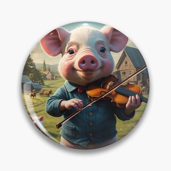 Item preview, Farm Pig Playing Violin designed and sold by PolincTees.