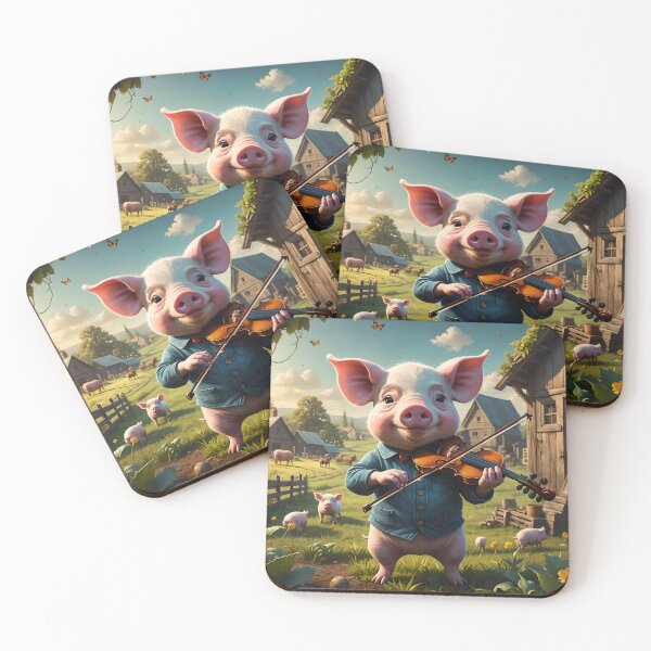 Item preview, Farm Pig Playing Violin designed and sold by PolincTees.