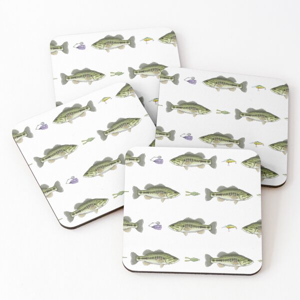 Item preview, Largemouth Bass & Lures Pattern designed and sold by Marathon-Rana.