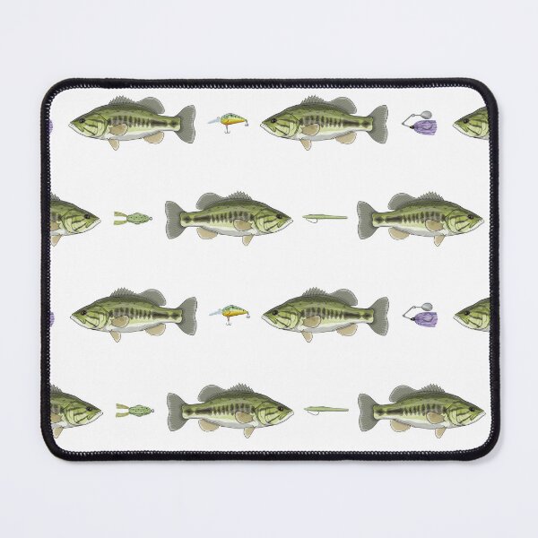 Item preview, Largemouth Bass & Lures Pattern designed and sold by Marathon-Rana.