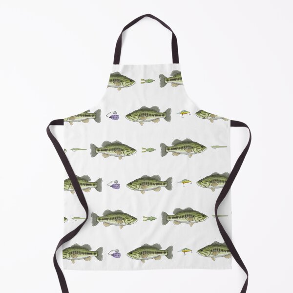 Item preview, Largemouth Bass & Lures Pattern designed and sold by Marathon-Rana.