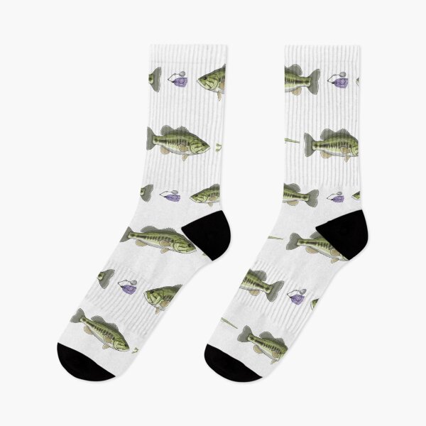 Item preview, Largemouth Bass & Lures Pattern designed and sold by Marathon-Rana.