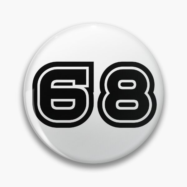 Item preview, 68, sixty-eight, black, sport designed and sold by Numbers-Art.