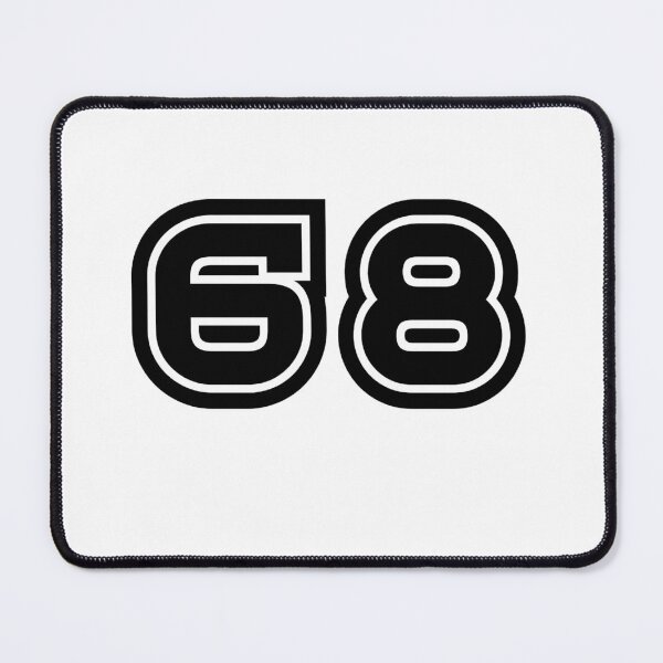 Item preview, 68, sixty-eight, black, sport designed and sold by Numbers-Art.