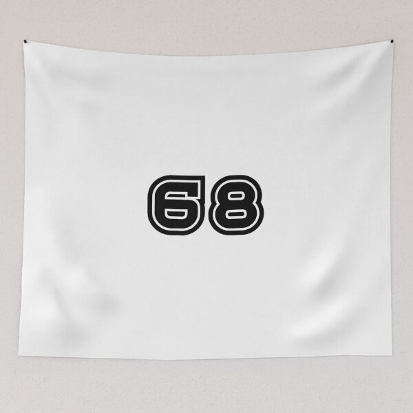 Item preview, 68, sixty-eight, black, sport designed and sold by Numbers-Art.