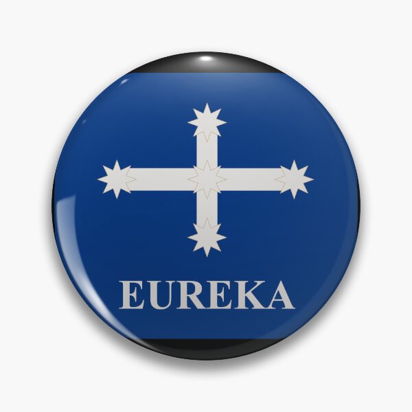Item preview, Eureka Flag in Cobalt Blue, with the word EUREKA designed and sold by AASparksDesigns.