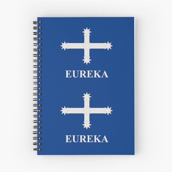 Item preview, Eureka Flag in Cobalt Blue, with the word EUREKA designed and sold by AASparksDesigns.