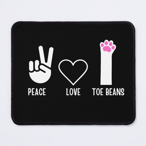Item preview, Peace Love and Toe beans Cat Funny designed and sold by SZPdezigns.
