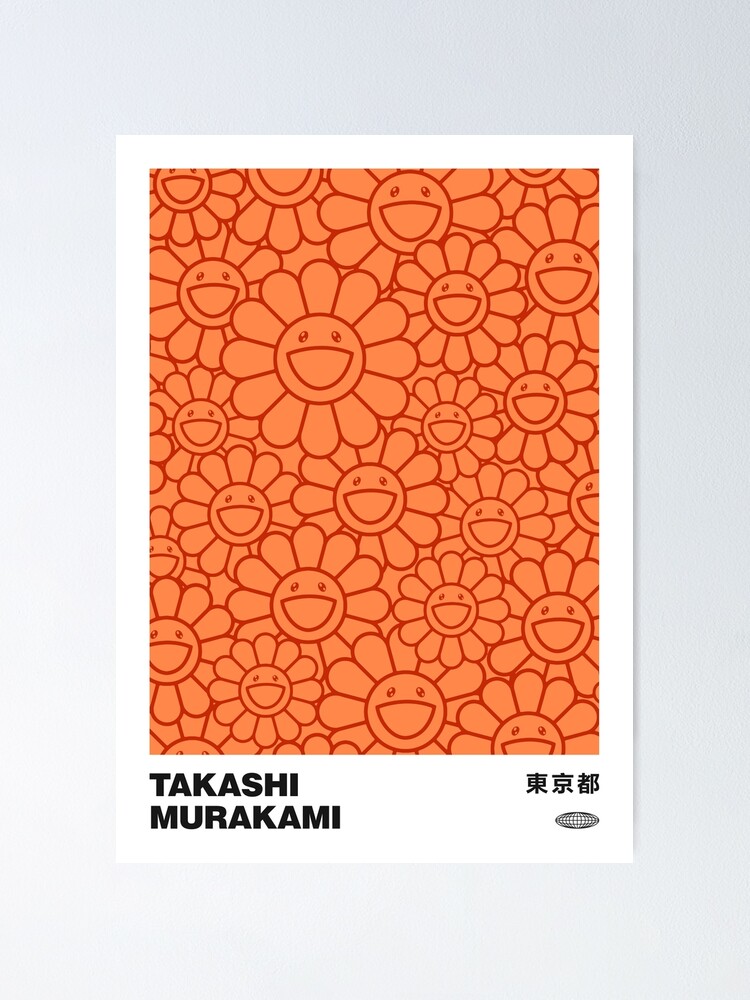 Takashi Murakami Flower Print Exhibition Poster Japanese Pop