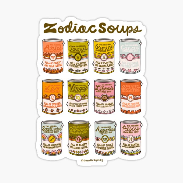 Item preview, Zodiac Soups designed and sold by doodlebymeg.
