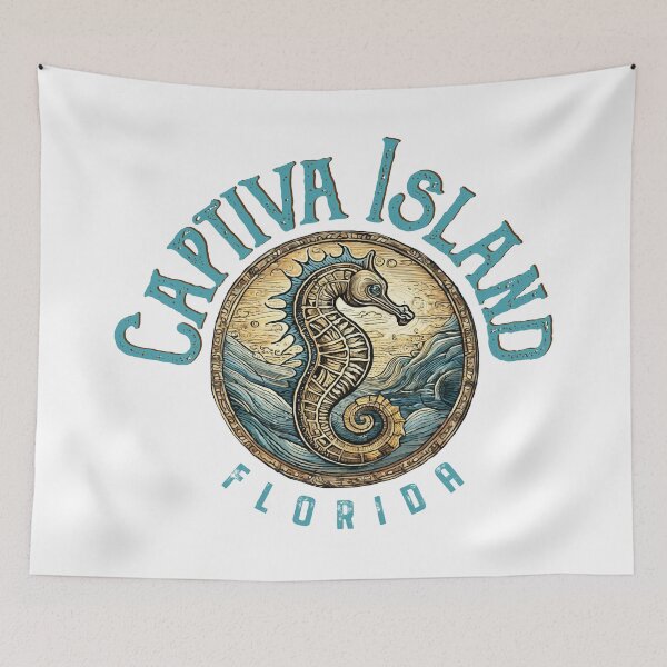 Item preview, Captiva Island Florida Vintage Seahorse Design designed and sold by Futurebeachbum.