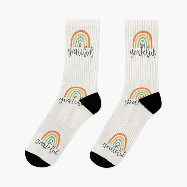 Item preview, Grateful - Rainbow with heart - Positive Words designed and sold by patternjp.