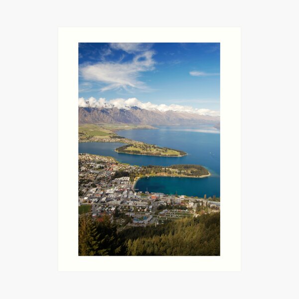 Queenstown From Above Art Print