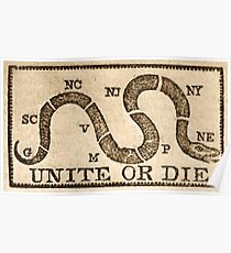 1774 Unite or Die Poster