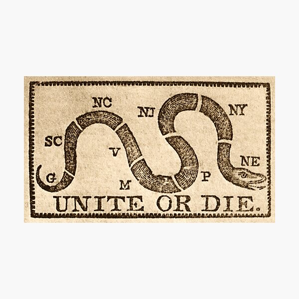 Item preview, 1774 Unissons-nous ou mourons designed and sold by historicimage.
