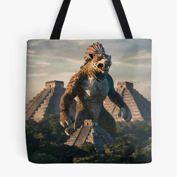 Item preview, The Kaiju Jaguar, towering over a dense Mexican jungle designed and sold by Titan33.