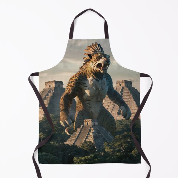 Item preview, The Kaiju Jaguar, towering over a dense Mexican jungle designed and sold by Titan33.