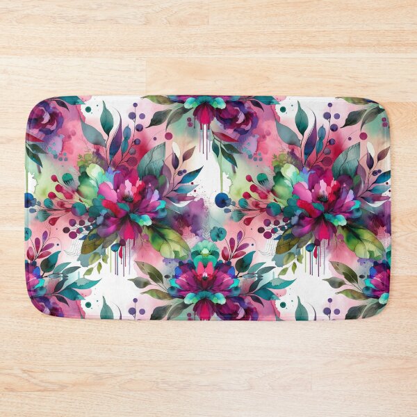 Item preview, Enchanted Garden Dreamscape - Abstract Watercolor Floral Fusion in Electric Hues designed and sold by Studio70Nine.