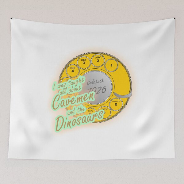 Item preview, old rotary dial phone I was taught all about cavemen and the dinosaurs designed and sold by LaughingProf.