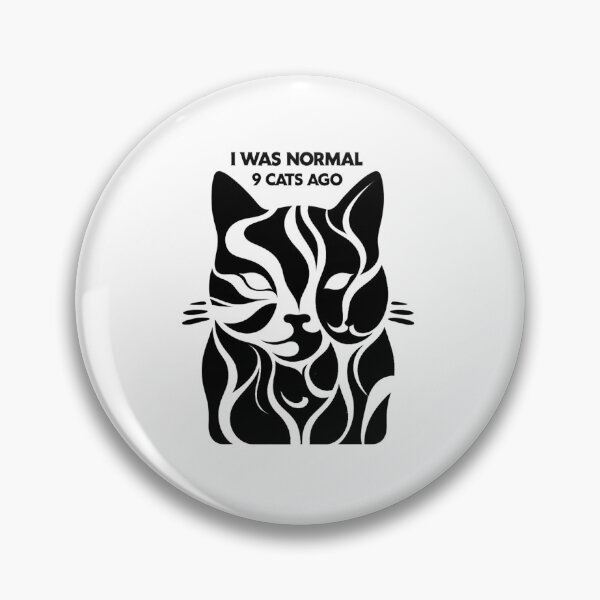 Item preview, I Was Normal 9 Cats Ago striped cat designed and sold by SparkleShack.