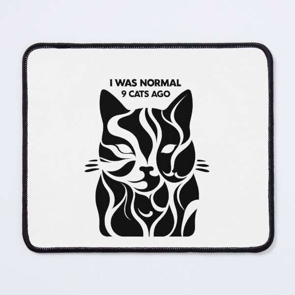 Item preview, I Was Normal 9 Cats Ago striped cat designed and sold by SparkleShack.