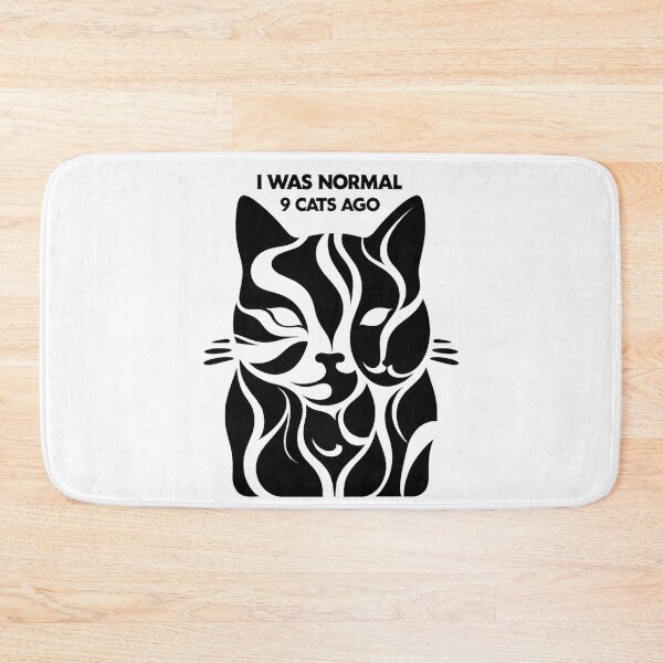 Item preview, I Was Normal 9 Cats Ago striped cat designed and sold by SparkleShack.