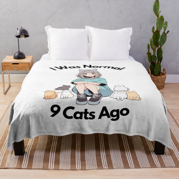 Item preview, I Was Normal 9 Cats Ago Anime Design designed and sold by SparkleShack.
