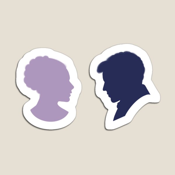 Aperçu de l'œuvre Kate et Anthony Silhouettes Sticker créée et vendue par arosesims.
