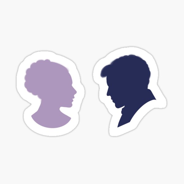 Aperçu de l'œuvre Kate et Anthony Silhouettes Sticker créée et vendue par arosesims.