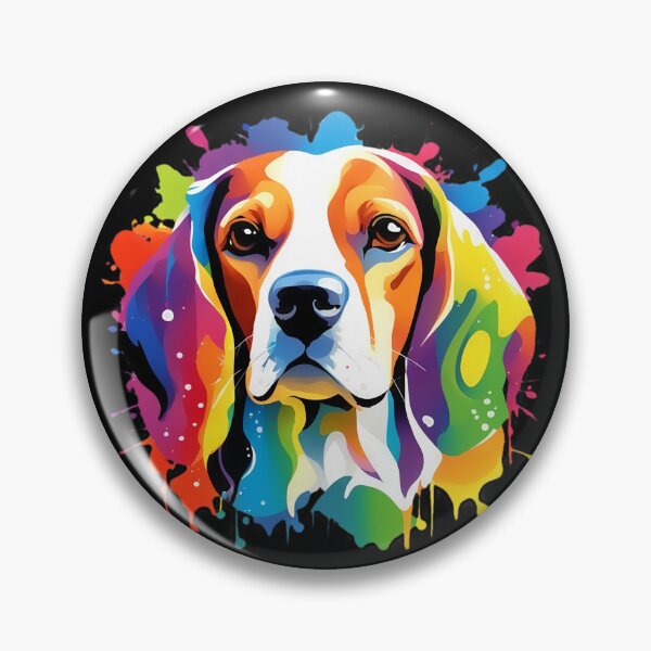 Item preview, Vibrant Rainbow Beagle Portrait Design For Dog Lovers designed and sold by kakarikihill.