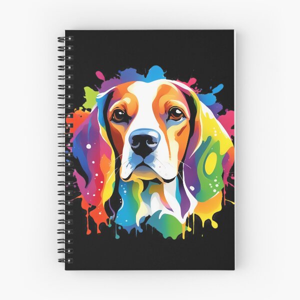 Item preview, Vibrant Rainbow Beagle Portrait Design For Dog Lovers designed and sold by kakarikihill.
