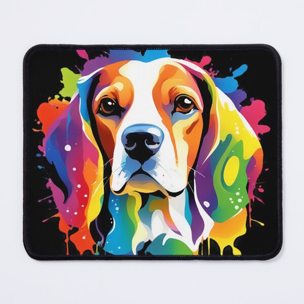 Item preview, Vibrant Rainbow Beagle Portrait Design For Dog Lovers designed and sold by kakarikihill.