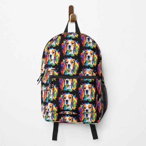 Item preview, Vibrant Rainbow Beagle Portrait Design For Dog Lovers designed and sold by kakarikihill.