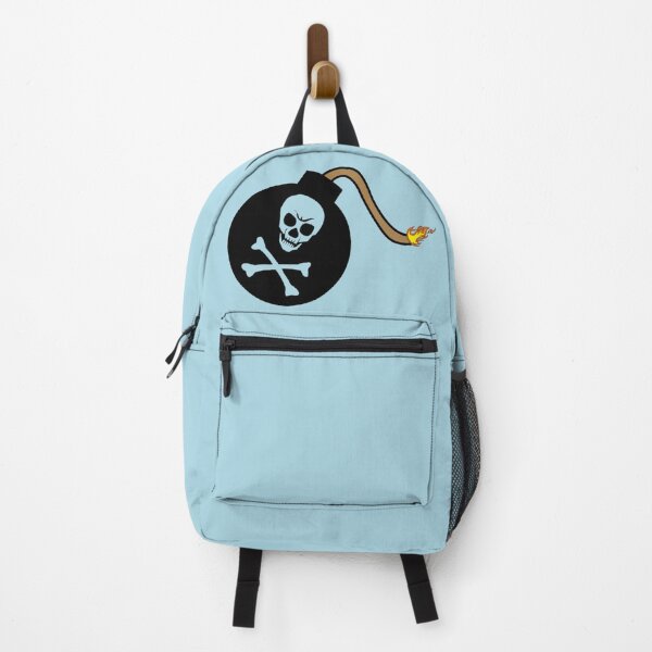 Item preview, Skull Bomb Jolly Roger (Light Blue) designed and sold by MurpheusTech.