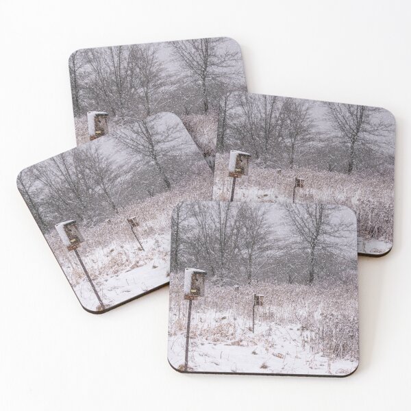 Item preview, Snow Covered Birder Feeders at Sam Smith Park designed and sold by jrtwynam.