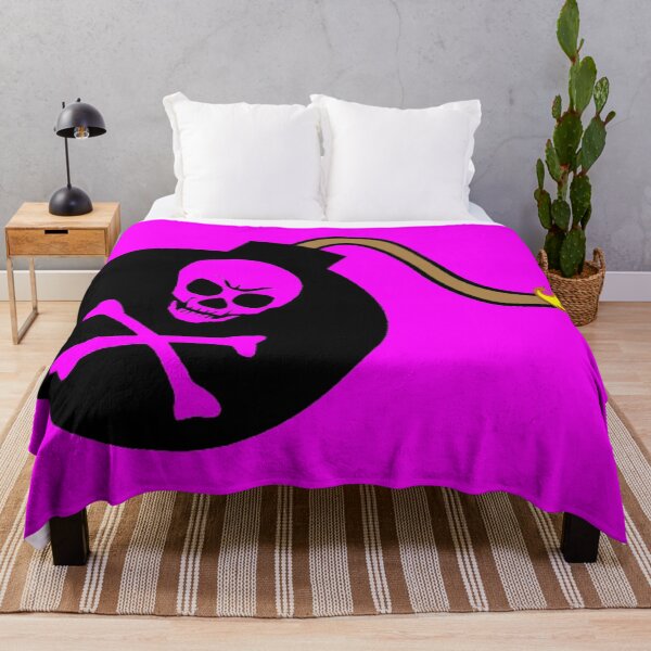 Item preview, Skull Bomb Jolly Roger (Magenta) designed and sold by MurpheusTech.