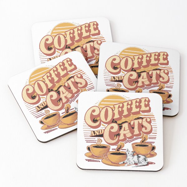 Item preview, Coffee and Cats - A Purr-fect Morning Design designed and sold by VibePrintStudio.