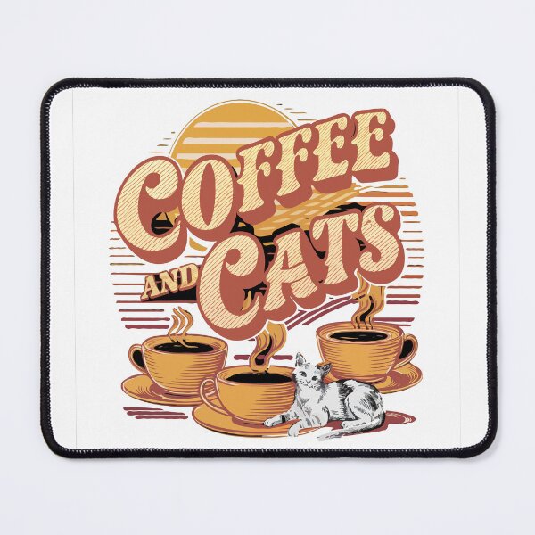 Item preview, Coffee and Cats - A Purr-fect Morning Design designed and sold by VibePrintStudio.