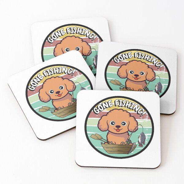 Item preview, Funny brown dog has gone fishing designed and sold by Pet Station.