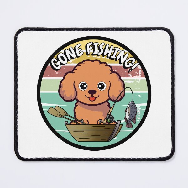 Item preview, Funny brown dog has gone fishing designed and sold by Pet Station.